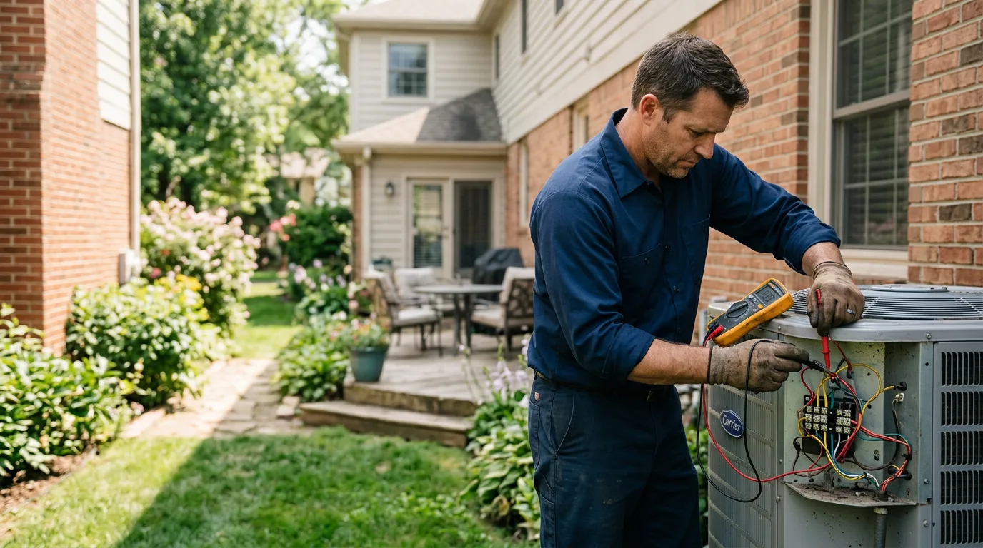 HVAC technician working near Storrs Mansfield, CT
